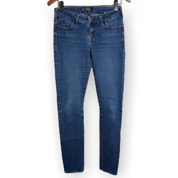 Silver Tuesday Skinny Jeans medium wash mid-rise cotton stretch 5 pocket Size 28 - Picture 2 of 12